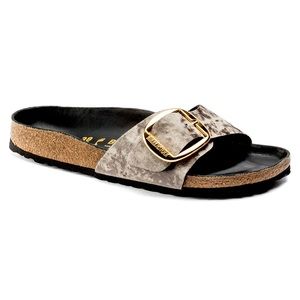 Birkenstock Madrid Big Buckle Velvet Size 37